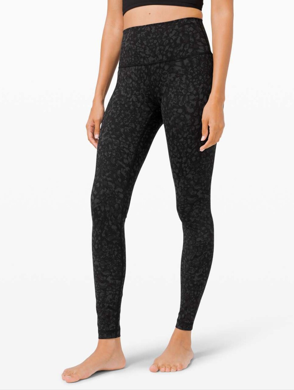 Lululemon Deep Coal Camo Wunder Under High Rise Tights Size 0